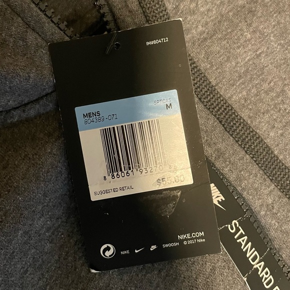 Nike Full-Zip Hoodie Hooded Jacket Charcoal Gray Men’s Medium NWT - Picture 6 of 8